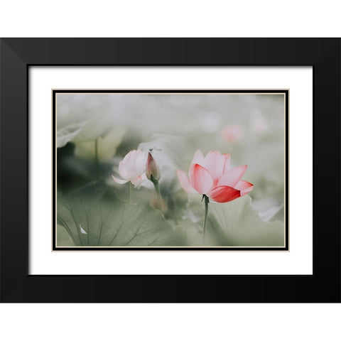 Beauty Black Modern Wood Framed Art Print with Double Matting by Kim, Youngil