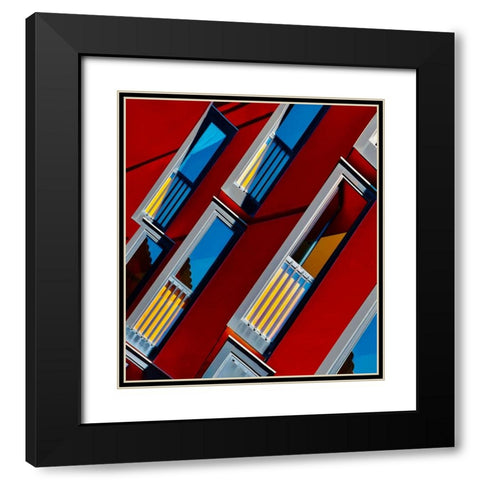 Facade - Burgos-Spain Black Modern Wood Framed Art Print with Double Matting by Orbach, Arnon