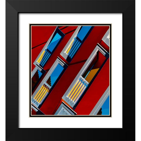 Facade - Burgos-Spain Black Modern Wood Framed Art Print with Double Matting by Orbach, Arnon