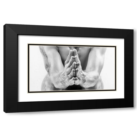 Pray Black Modern Wood Framed Art Print with Double Matting by Allmaier, Michael