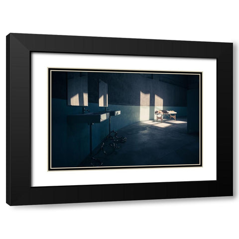 Enlighted Body Black Modern Wood Framed Art Print with Double Matting by Tagliarino, Marco