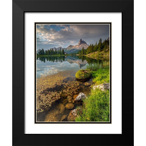Lago Di Croda. Black Modern Wood Framed Art Print with Double Matting by Goossens, Henk