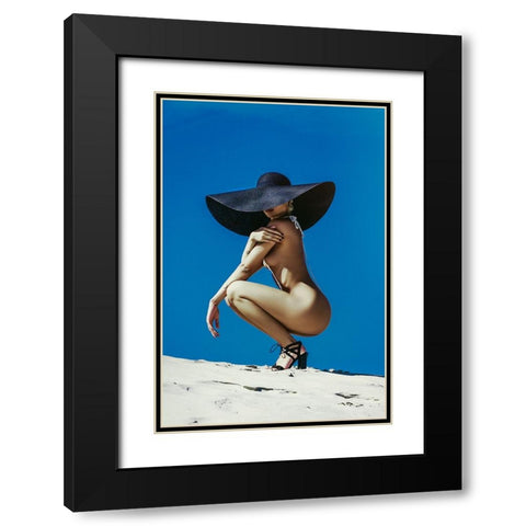 With a right hat, nothing else matters Black Modern Wood Framed Art Print with Double Matting by Bolgov (Axe), Ruslan