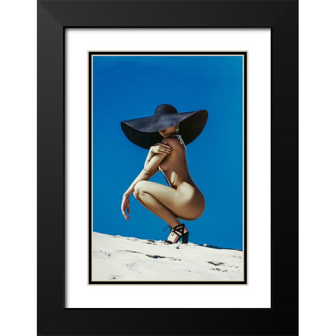 With a right hat, nothing else matters Black Modern Wood Framed Art Print with Double Matting by Bolgov (Axe), Ruslan