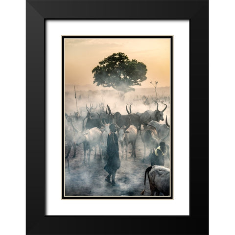 Enveloped In Haze Black Modern Wood Framed Art Print with Double Matting by Cole, Trevor