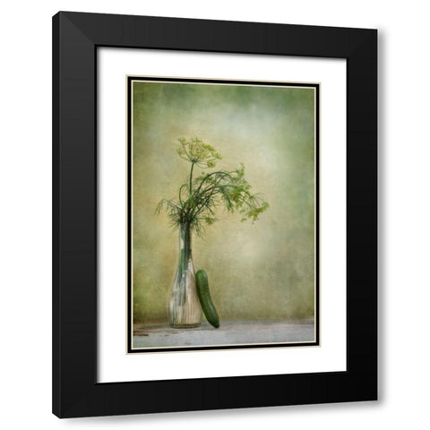 Dill And Cucumber Black Modern Wood Framed Art Print with Double Matting by Wettstein, Priska