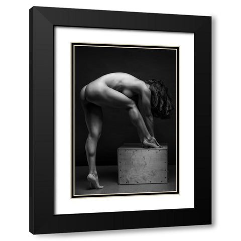 Bodyscape Black Modern Wood Framed Art Print with Double Matting by Belovodchenko, Anton