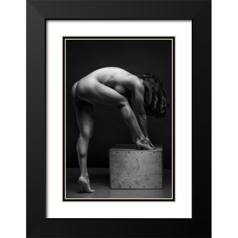 Bodyscape Black Modern Wood Framed Art Print with Double Matting by Belovodchenko, Anton