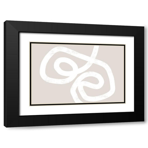 Abstract Position No 1 Black Modern Wood Framed Art Print with Double Matting by Uplusmestudio