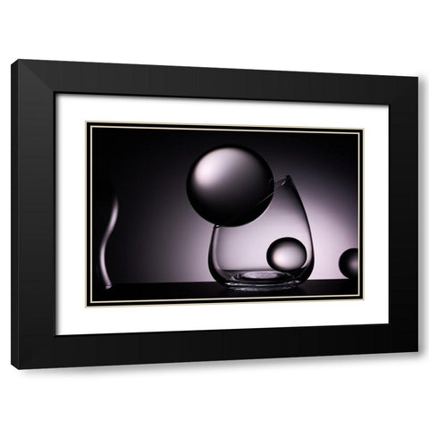 Blass Black Modern Wood Framed Art Print with Double Matting by Sokac, Drazen