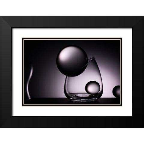 Blass Black Modern Wood Framed Art Print with Double Matting by Sokac, Drazen