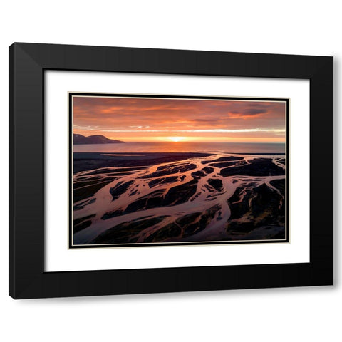 Into The Sea Black Modern Wood Framed Art Print with Double Matting by Dou, Shenshen