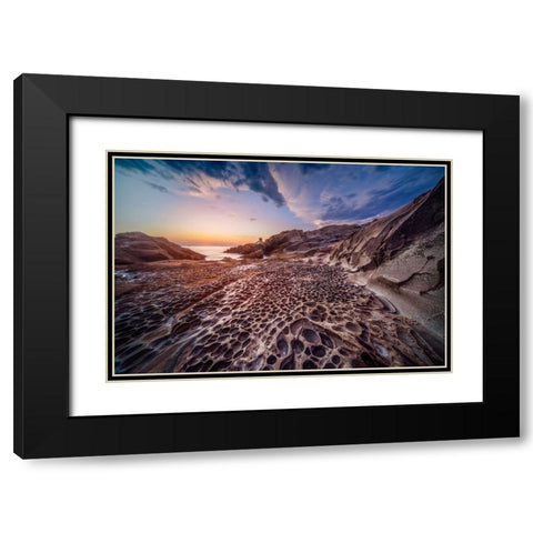 Time Not Wasted Black Modern Wood Framed Art Print with Double Matting by Doretti, Pamela