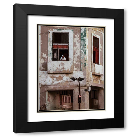 Looking Down Black Modern Wood Framed Art Print with Double Matting by Bauer, Andreas