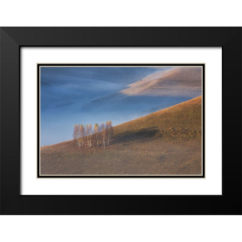 Chromatic Sunrise Black Modern Wood Framed Art Print with Double Matting by Ionut Coman, Alexandru