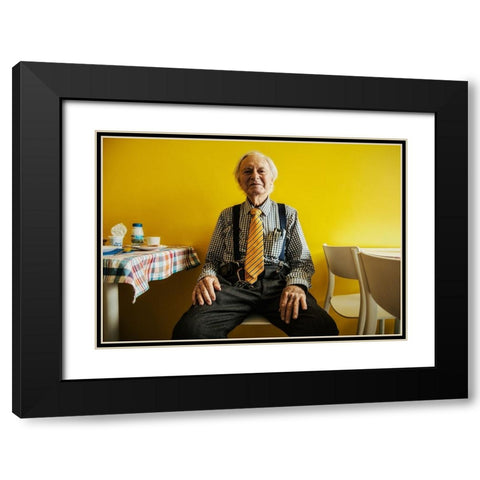 Guido Black Modern Wood Framed Art Print with Double Matting by Muolo, Vito