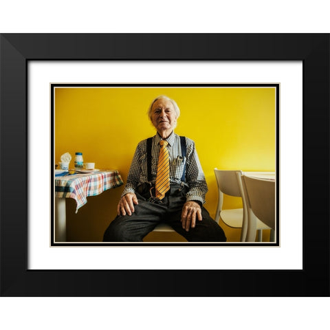 Guido Black Modern Wood Framed Art Print with Double Matting by Muolo, Vito
