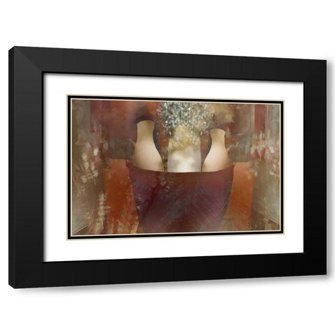 Three vases Black Modern Wood Framed Art Print with Double Matting by Talen, Nel