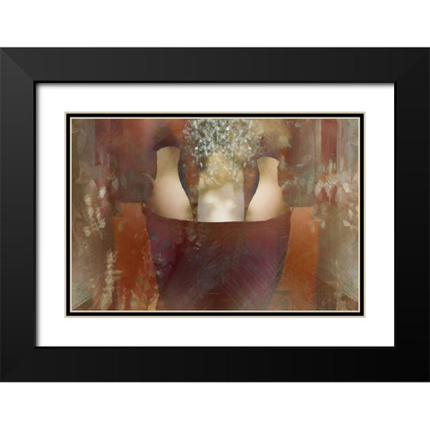 Three vases Black Modern Wood Framed Art Print with Double Matting by Talen, Nel