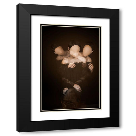 Faceless Black Modern Wood Framed Art Print with Double Matting by Shadkhast, Naghmeh