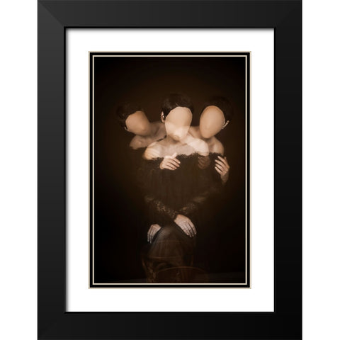 Faceless Black Modern Wood Framed Art Print with Double Matting by Shadkhast, Naghmeh