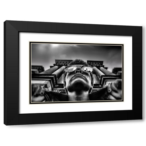 Untitled Black Modern Wood Framed Art Print with Double Matting by Hermann, Steve