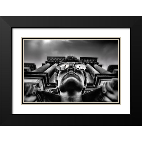 Untitled Black Modern Wood Framed Art Print with Double Matting by Hermann, Steve