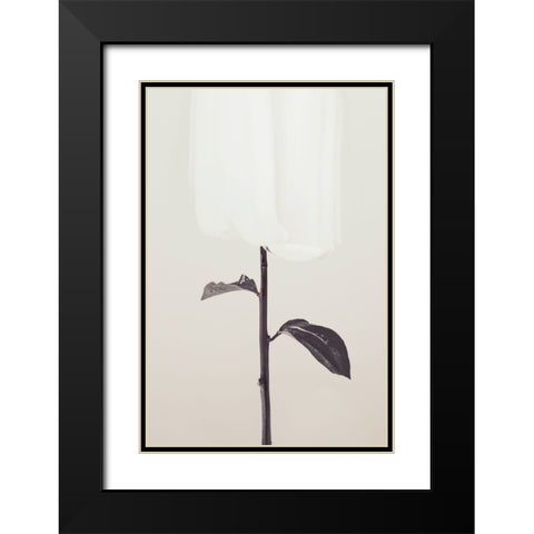 Peony 18 Black Modern Wood Framed Art Print with Double Matting by 1x Studio III
