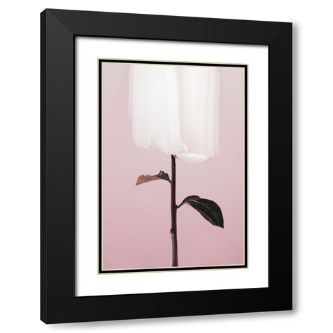 Peony 19 Black Modern Wood Framed Art Print with Double Matting by 1x Studio III