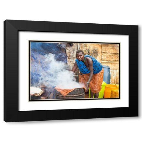 Hard Work Black Modern Wood Framed Art Print with Double Matting by Wiener, Iris