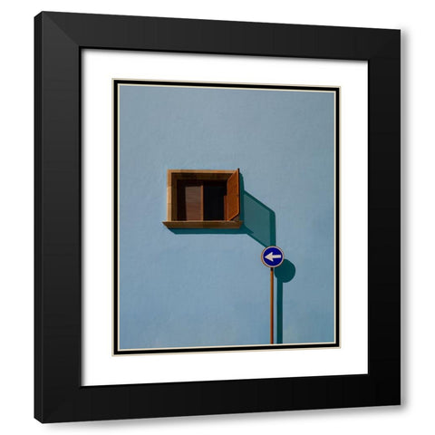 Urban shadows Black Modern Wood Framed Art Print with Double Matting by Schuster, Inge