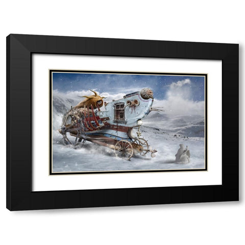 An Insurmountable Obstacle Black Modern Wood Framed Art Print with Double Matting by Penchev, Radoslav