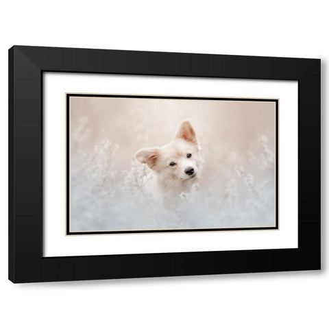 Beige Camouflage Black Modern Wood Framed Art Print with Double Matting by Shandor, Ve