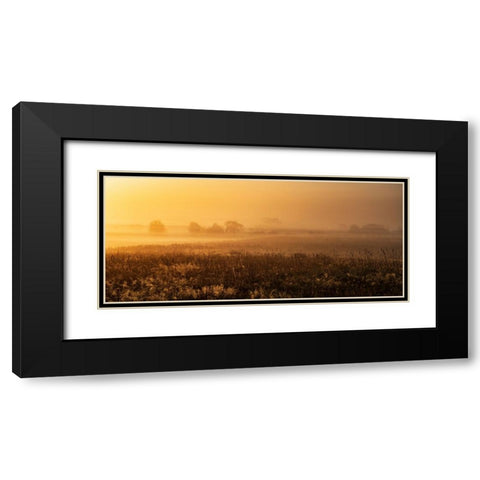 MorningMood Black Modern Wood Framed Art Print with Double Matting by Mus, Jurgen