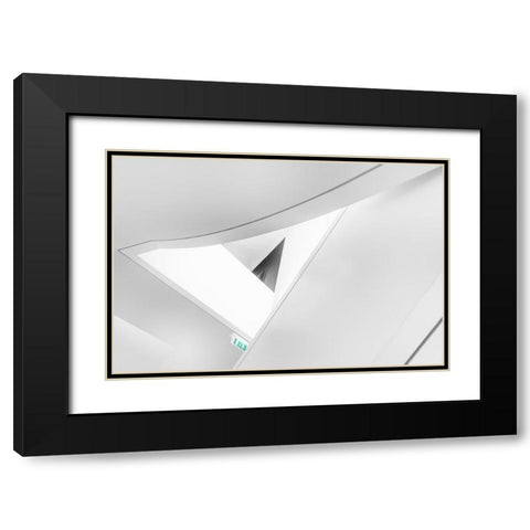 Exit Black Modern Wood Framed Art Print with Double Matting by Van Son, Greetje