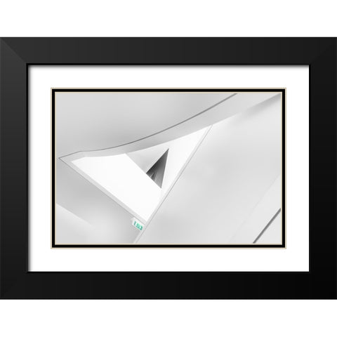 Exit Black Modern Wood Framed Art Print with Double Matting by Van Son, Greetje