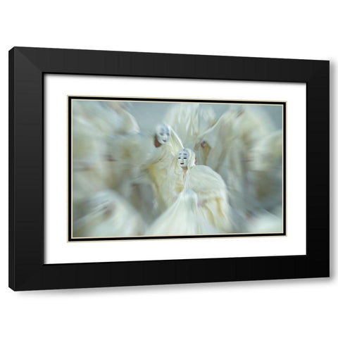 Masked Black Modern Wood Framed Art Print with Double Matting by Kurz, Christian
