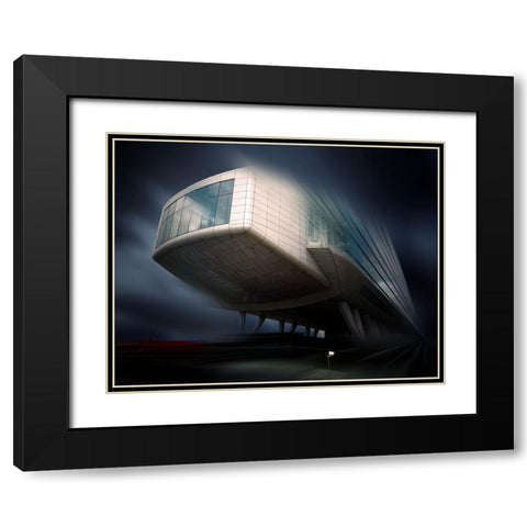 Dynamic Architecture Black Modern Wood Framed Art Print with Double Matting by Batzdorf, Erhard