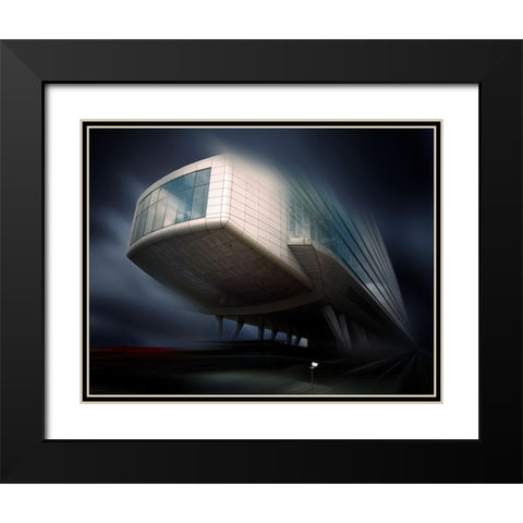 Dynamic Architecture Black Modern Wood Framed Art Print with Double Matting by Batzdorf, Erhard