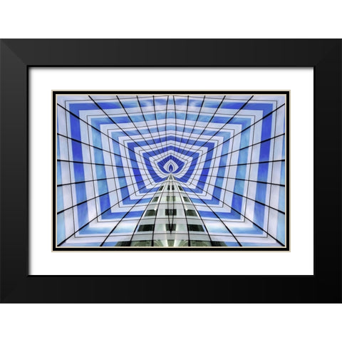 Modern Building In London Black Modern Wood Framed Art Print with Double Matting by Ferrari, Francesca