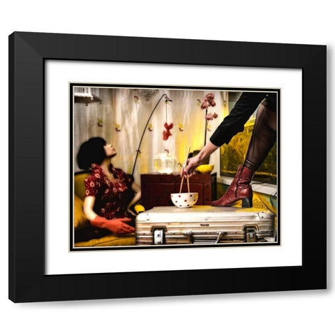Sushi-Factory Black Modern Wood Framed Art Print with Double Matting by Ambra