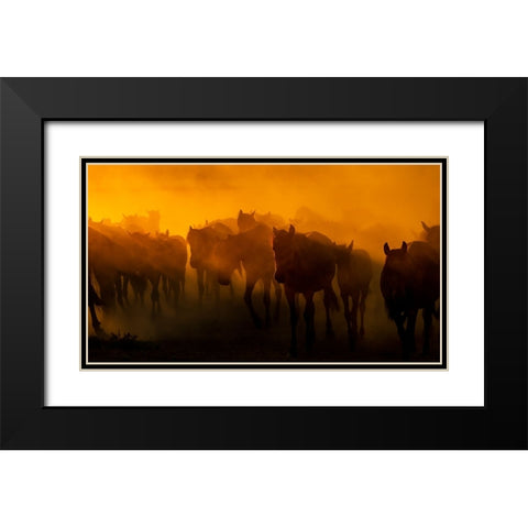 Untitled Black Modern Wood Framed Art Print with Double Matting by Bilgin, Zuhdu