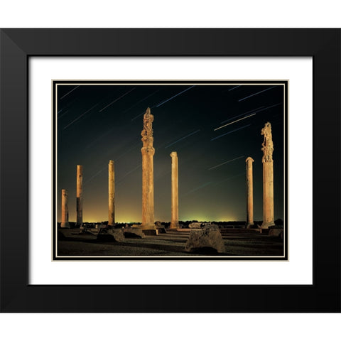 Civilization destroyed Black Modern Wood Framed Art Print with Double Matting by Arabzadeh, Abbas