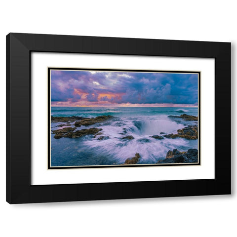 Magic Thor Well Black Modern Wood Framed Art Print with Double Matting by Shi, Mei