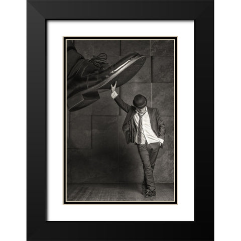 Businessday Black Modern Wood Framed Art Print with Double Matting by Egger, Marcel