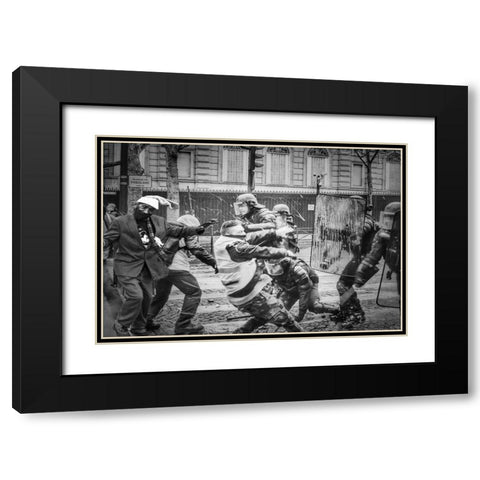 LetS Dance Black Modern Wood Framed Art Print with Double Matting by Dan, Ciupureanu