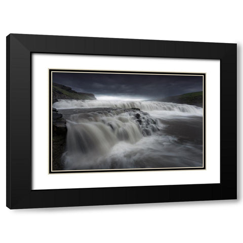 Flows II Black Modern Wood Framed Art Print with Double Matting by Parejo, Jose