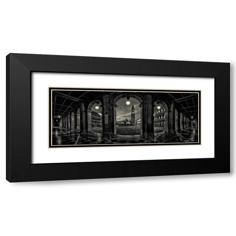 It Never Ends Black Modern Wood Framed Art Print with Double Matting by Pessotto, Tommaso