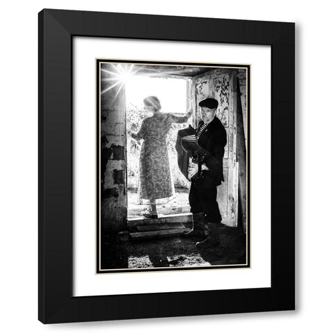 Summer Melody Black Modern Wood Framed Art Print with Double Matting by Cherkasov, Viktor
