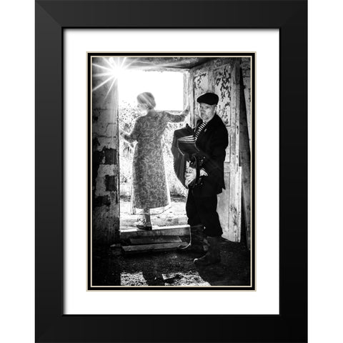 Summer Melody Black Modern Wood Framed Art Print with Double Matting by Cherkasov, Viktor
